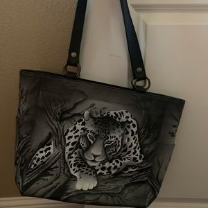 Animal print handbag